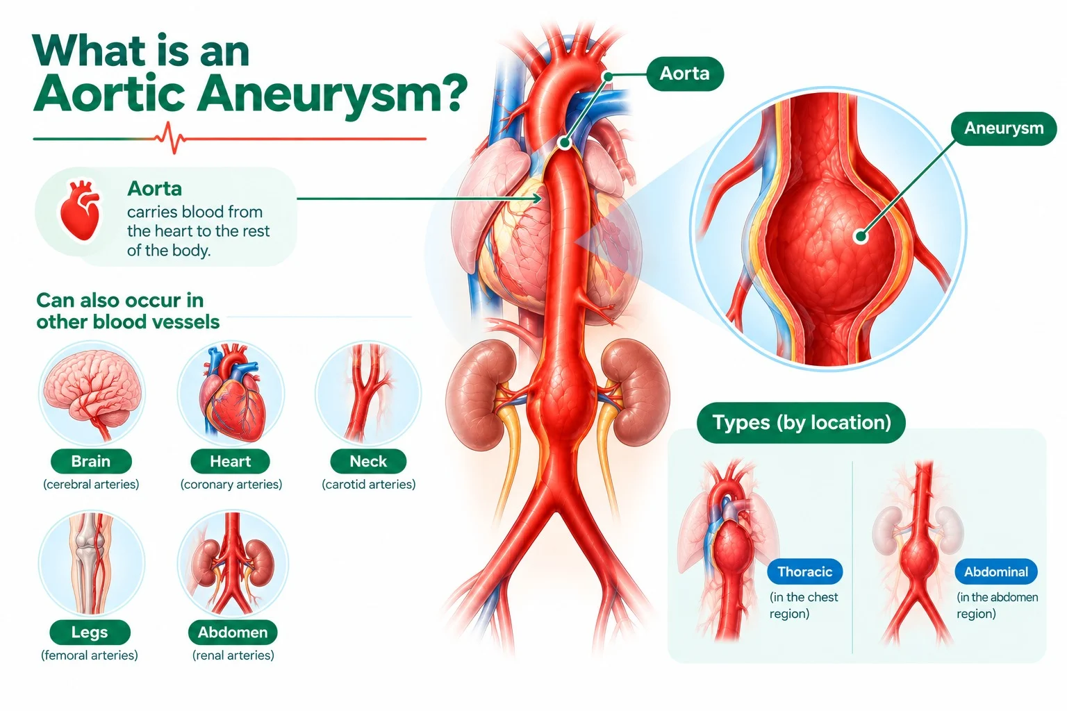 What is an aortic aneurysm, aortic aneurysm, dialted aorta, enlarged aorta