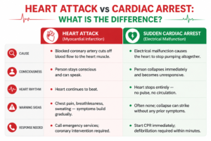 Heart Attack vs Cardiac Arrest